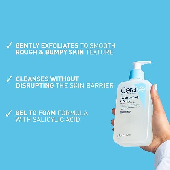 CeraVe SA Smoothing Face and Body Cleanser for Dry, Rough and Bumpy Skin 236ml
