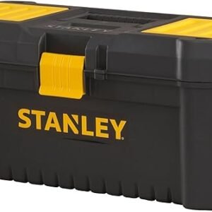 Stanley STST1-75517 Essential 16" Toolbox with Plastic Latches, Black/Yellow