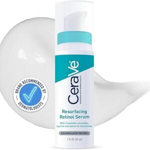 CeraVe Resurfacing Retinol Serum with Ceramides and Niacinamide for Blemish-Prone Skin, Clear, 30 ml