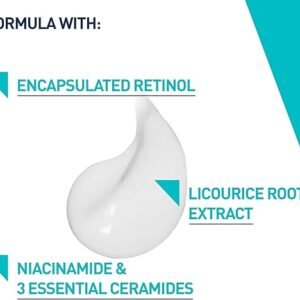 CeraVe Resurfacing Retinol Serum with Ceramides and Niacinamide for Blemish-Prone Skin, Clear, 30 ml