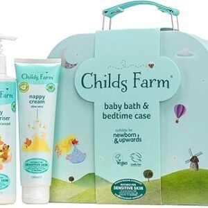 Childs Farm Baby Gifting Suitcase Baby Wash Bubble Bath Baby Moisturiser Nappy Cream