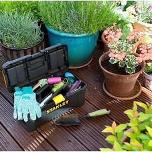 Stanley STST1-75517 Essential 16" Toolbox with Plastic Latches, Black/Yellow