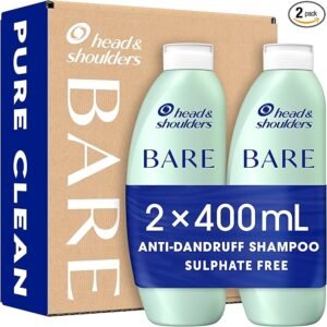 Head & Shoulders Anti dandruff Shampoo, Pure Clean, Sulphate free, 2 x 400 ml, Duo Pack