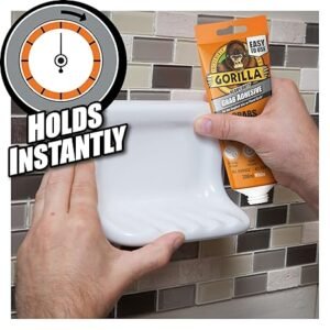 Gorilla Heavy Duty White Grab Adhesive 200ml Tube – All-Purpose