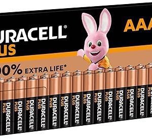 Duracell Plus AAA Batteries (36 Pack) - Alkaline 1.5V - Up To 100% Extra Life - Reliability For Everyday Devices - 0% Plastic Packaging - 10 Year Storage - LR03 MN2400