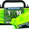 STATUS 1 Socket Extension Lead | 10m Green Waterproof Extension Cable | 13 amp Weatherproof Extension Socket