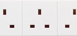 PRO ELEC PL09211 4 Gang Surge Protected Extension Lead White, 8m