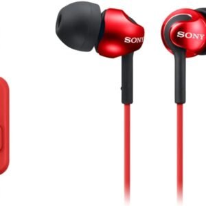 Sony MDREX110APR.CE7 Deep Bass Earphones with Smartphone Control and Mic - Metallic Red