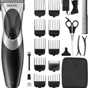 Wahl Clip ‘N Rinse Cord/Cordless Hair Clipper, Rechargeable Clipper, Hair Clippers for Men, Head Shaver, Men's Hair Clipper Kit, Male Grooming Set, Corded, Cordless, Washable Head, Home Hair Cutting