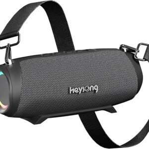 HEYSONG Bluetooth Speaker, Portable Outdoor IP67 Waterproof Wireless Speaker with Shoulder Strap, 50W Loud Rich Bass Sound