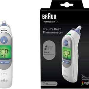 Braun ThermoScan 7 Ear thermometer - Age Precision Technology - Colour-coded Digital Display - Baby and Infant Friendly - #1 Brand among doctors(1)