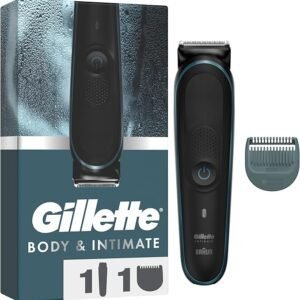 Gillette Intimate Men’s Intimate Trimmer i3, SkinFirst Pubic Hair Trimmer for Men