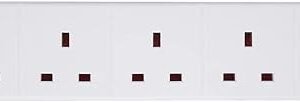 PRO ELEC PELB1703 6 Gang Extension Lead with Surge Protection White, 5m