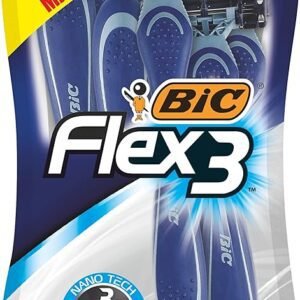Bic Flex 3 Comfort Men's Razors, Pack of 8 - with Three Movable-Blade Razors