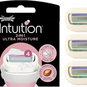 WILKINSON SWORD - Intuition Ultra Moisture Blades For Women | No Shave Gel Needed | Pack of 3 Razor Blade Refills