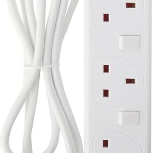 pro elec plpl15330pl 2 m Switched and Surge Protected 4 Gang Extension Lead white
