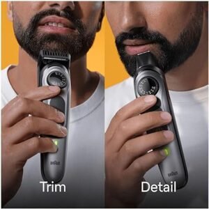 Braun Beard Trimmer Series 5 & Hair Clippers, 40 Length Settings, Rechargeable