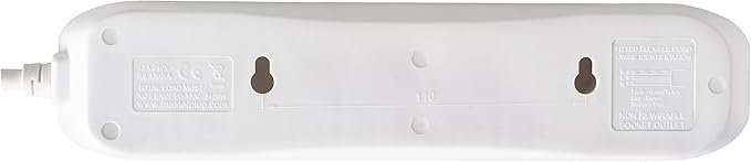Masterplug Four Socket Extension Lead, 5 Metre, White
