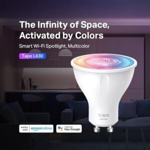 Tapo Wi-Fi GU10 LED Bulbs, Multicolour LED Spotlight Bulbs, 16 Million Colours