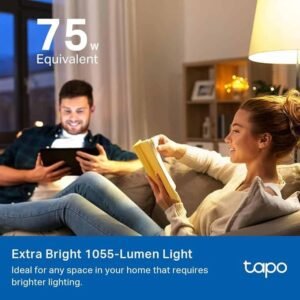 Tapo E27 MATTER Smart Bulb, Energy Monitoring, Advanced Music Sync 1055 lm, 8.6W Smart Light Bulb, Dimmable,