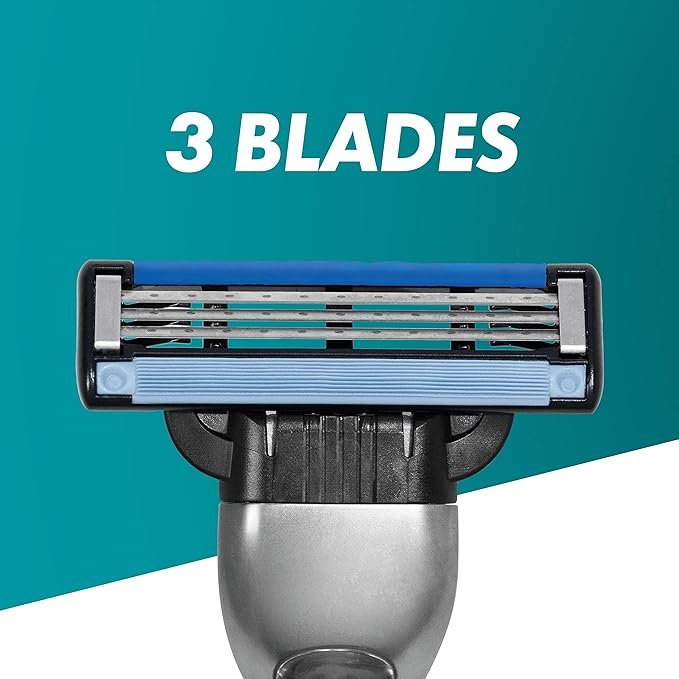 Gillette Mach3 Men's Razor + 12 Razor Blade Refills, 3 Blades for a Smooth Shave