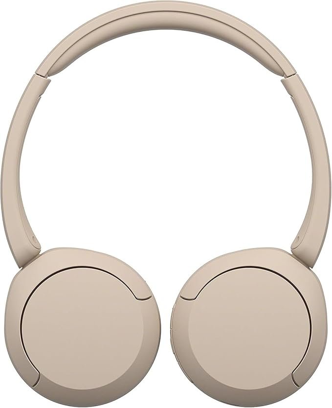 Sony WH-CH520 Wireless Bluetooth Headphones - up to 50 Hours Battery Life with Quick Charge, On-ear style - Beige