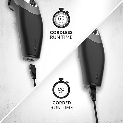 Wahl Clip ‘N Rinse Cord/Cordless Hair Clipper, Rechargeable Clipper, Hair Clippers for Men, Head Shaver, Men's Hair Clipper Kit, Male Grooming Set, Corded, Cordless, Washable Head, Home Hair Cutting