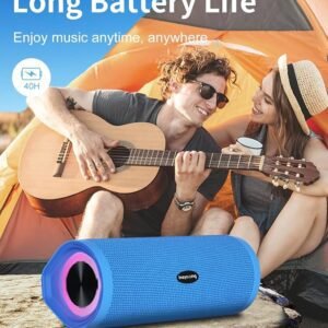 HEYSONG Portable Bluetooth Speaker, Waterproof Wireless Outdoor Speakers Gifts for Men - Blue