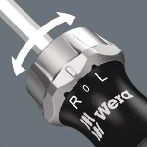 Wera Kraftform Kompakt 27 RA 1 SB Ratcheting Screwdriver & Bits, PH/PZ/SL, 7pc