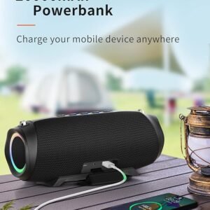 HEYSONG Bluetooth Speaker, Portable Outdoor IP67 Waterproof Wireless Speaker with Shoulder Strap, 50W Loud Rich Bass Sound