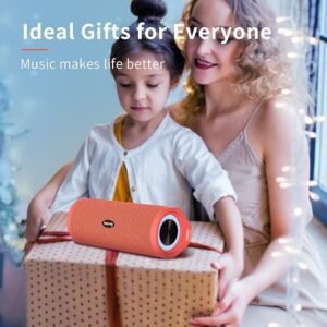 HEYSONG Portable Bluetooth Speaker, Waterproof Wireless Outdoor Speakers Gifts for Men - Red