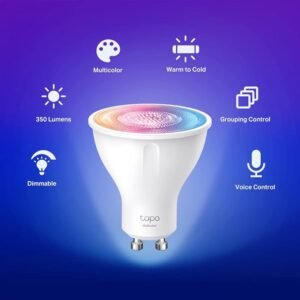 Tapo Wi-Fi GU10 LED Bulbs, Multicolour LED Spotlight Bulbs, 16 Million Colours