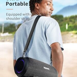 HEYSONG Bluetooth Speaker, Portable Outdoor IP67 Waterproof Wireless Speaker with Shoulder Strap, 50W Loud Rich Bass Sound