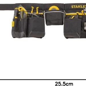 STANLEY Essential Tool Belt Pouch Apron, Multiple pockets, Integrated Hammer Loop