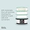 Morphy Richards 48755 3 Tier Food Steamer Three Tier Stainless Steel Food Steamer, Black