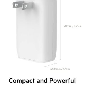 Belkin 37W USB Type C PPS PD Dual Port Wall Phone Charger, Power Delivery 25W USB C Port and 12W USB A Port for Fast Charging Samsung Galaxy S23, Ultra, Plus, Note 20, iPhone 14 Series and More