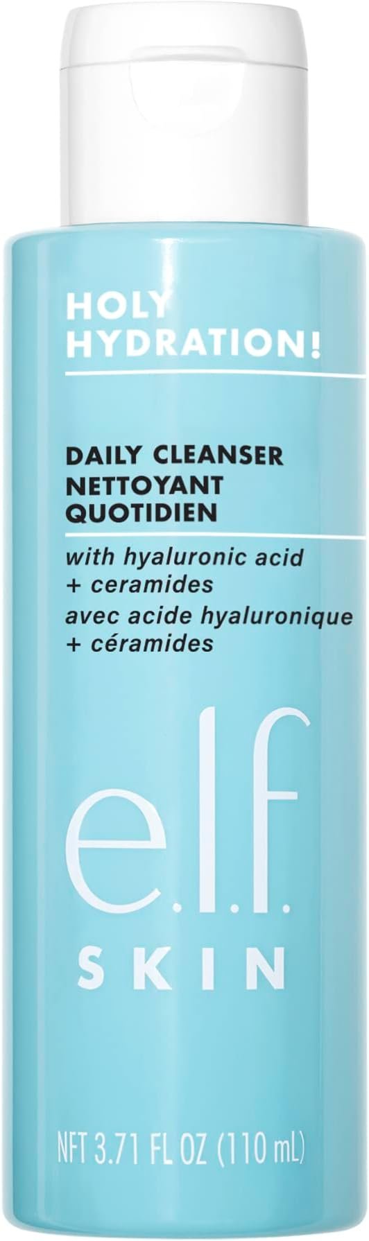 e.l.f. SKIN Holy Hydration! Daily Cleanser, Infused with Ceramides, Removes Dirt