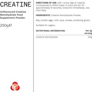 PhD Nutrition 100% Micronised Creatine Monohydrate Powder | Improved Strength and Performance During Exercise, 250g