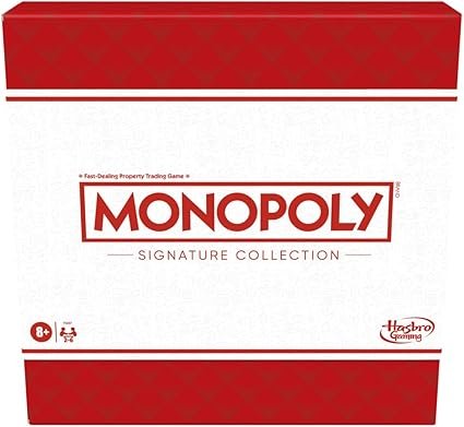 Monopoly Signature Collection Family Board Game for 2 to 6 Players, Premium Packaging and Components, Game for Ages 8+