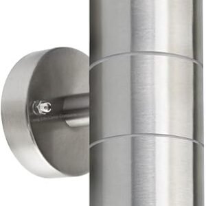 Modern Stainless Steel Up Down Double Wall Spot Light IP65 [Energy Class A]