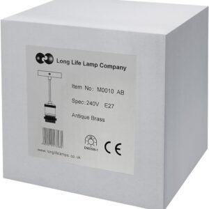 Industrial Vintage Brass Pendant Ceiling Light Lamp Holder Antique Retro E27 Fitting M0010-AB