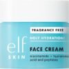 e.l.f., Holy Hydration! Face Cream - Fragrance Free, Smooth, Non-Greasy, Lightweight, Nourishing, Moisturizes, Softens, Absorbs Quickly, Suitable For All Skin Types, 1.76 Oz