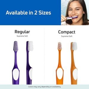 TePe Supreme Toothbrush, Soft, Assorted Colours, 3pcs,