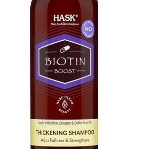 HASK Biotin Boost Shampoo, thickening for all hair types, colour safe, and cruelty-free - 1 355mL Bottle