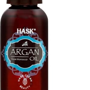 HASK Argan Oil Hair Oil for shine and frizz control repairing for all hair types, colour safe, and cruelty-free -1 59mL Bottle