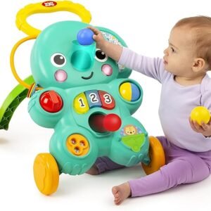 Bright Starts Stroll 'N Roll 2-In-1 Ball Play Walker - Elephant With Lights And Music, Unisex, 6 Months+