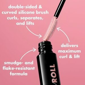 e.l.f. Lash 'N Roll Mascara, Curling Mascara For Visibly Lifted Lashes, Lifts & Separates Lashes.
