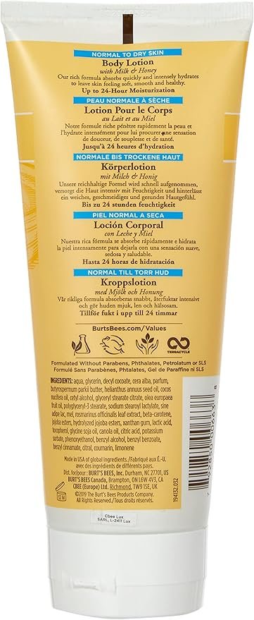 Burt's Bees Burt's Bees Natural Moisturising Milk and Honey Body Lotion, 170 g, 00663-13