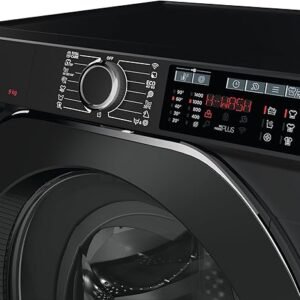 Hoover H-WASH 500 HW 49AMBCB WIFI Connected 9Kg 1400 Rpm Washing Machine, Black (31010810)