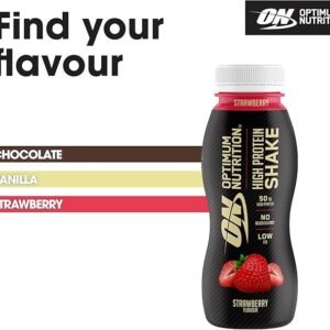 Optimum Nutrition High Protein Shake Bottles, Ready To Drink Healthy Snacks,